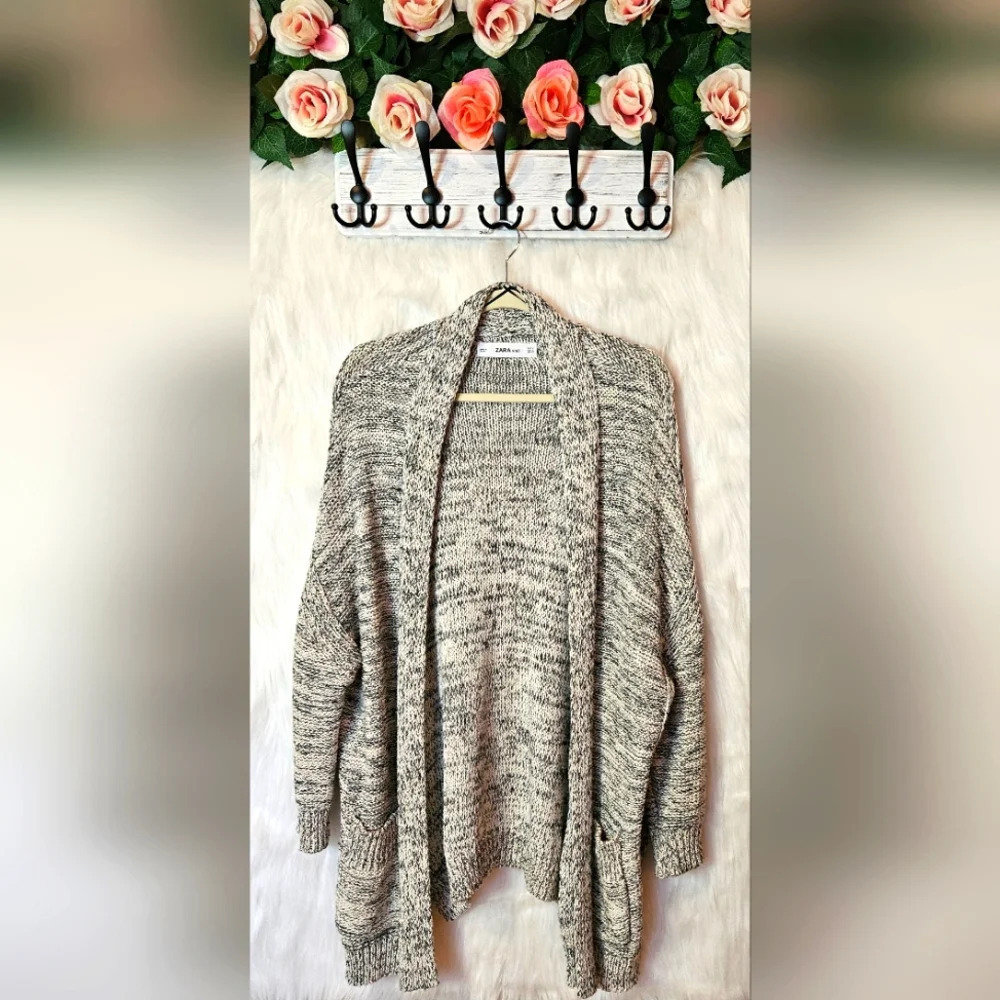 Zara Classic Knit Longline Open Cardigan